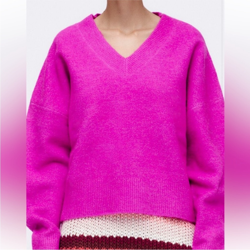 Pink Zara Soft Knit Sweater